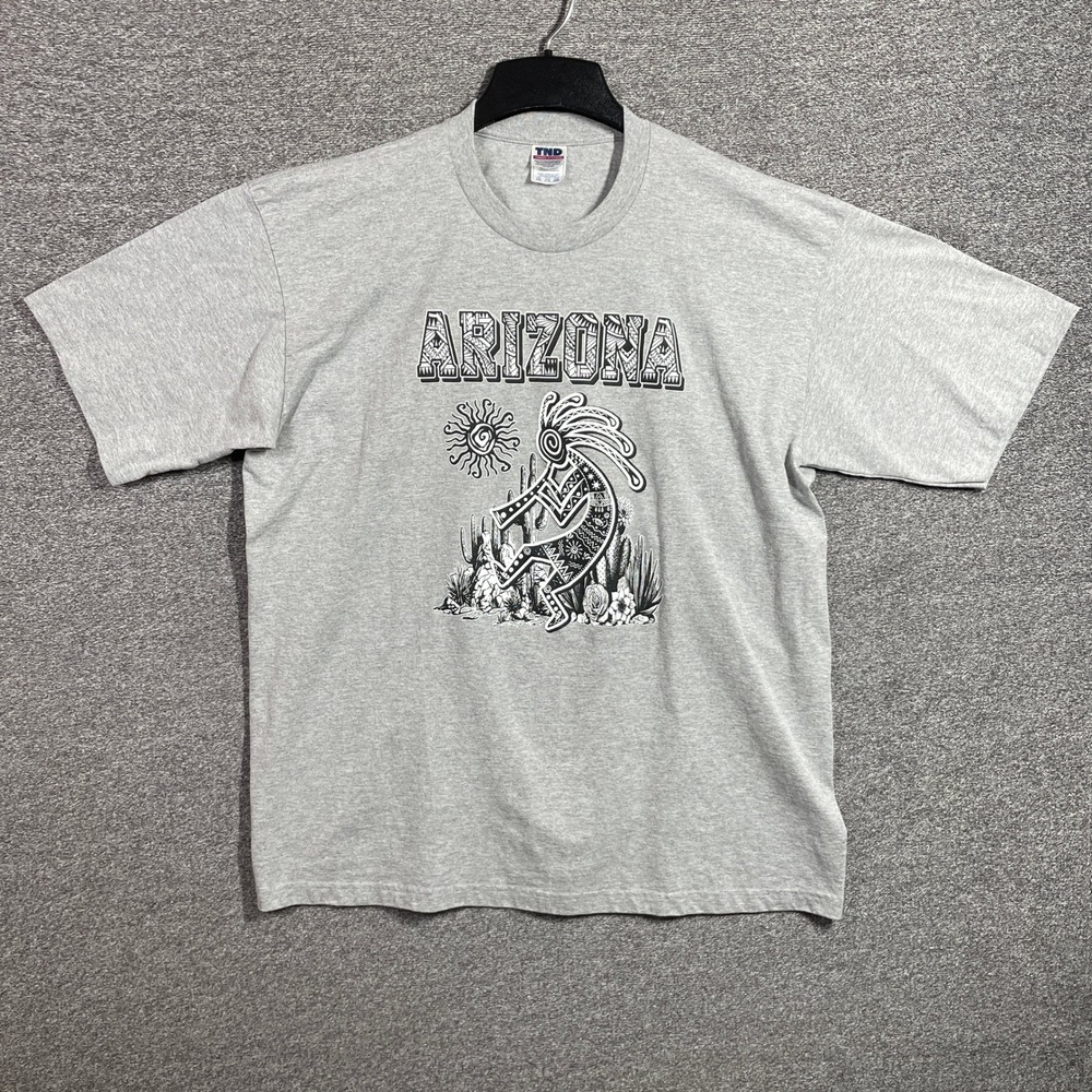 Arizona Kokopelli Graphic T-Shirt Gray Mens 2XL Vintage Style